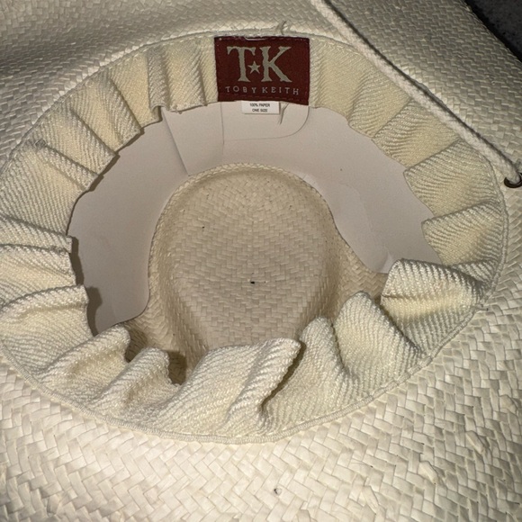 Toby Keith straw cowboy hat NWOT light color honky tonk - Picture 6 of 8